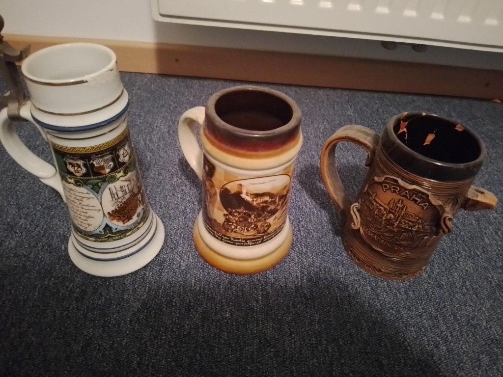 3 oude stenen pullen, Verzamelen, Biermerken, Ophalen of Verzenden, Gebruikt, Pul(len), Overige merken