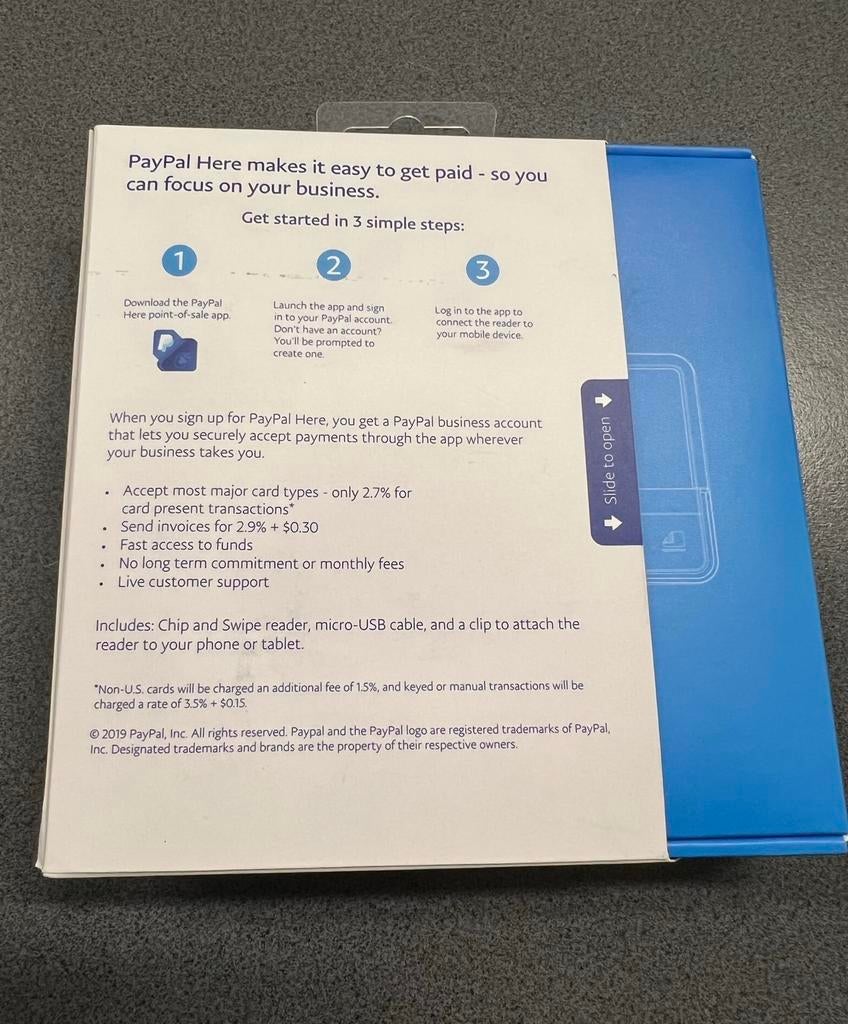 PayPal Pinautomaat Here Chip And Card Swipe Reader NIEUW, Nieuw, Ophalen of Verzenden, H, H