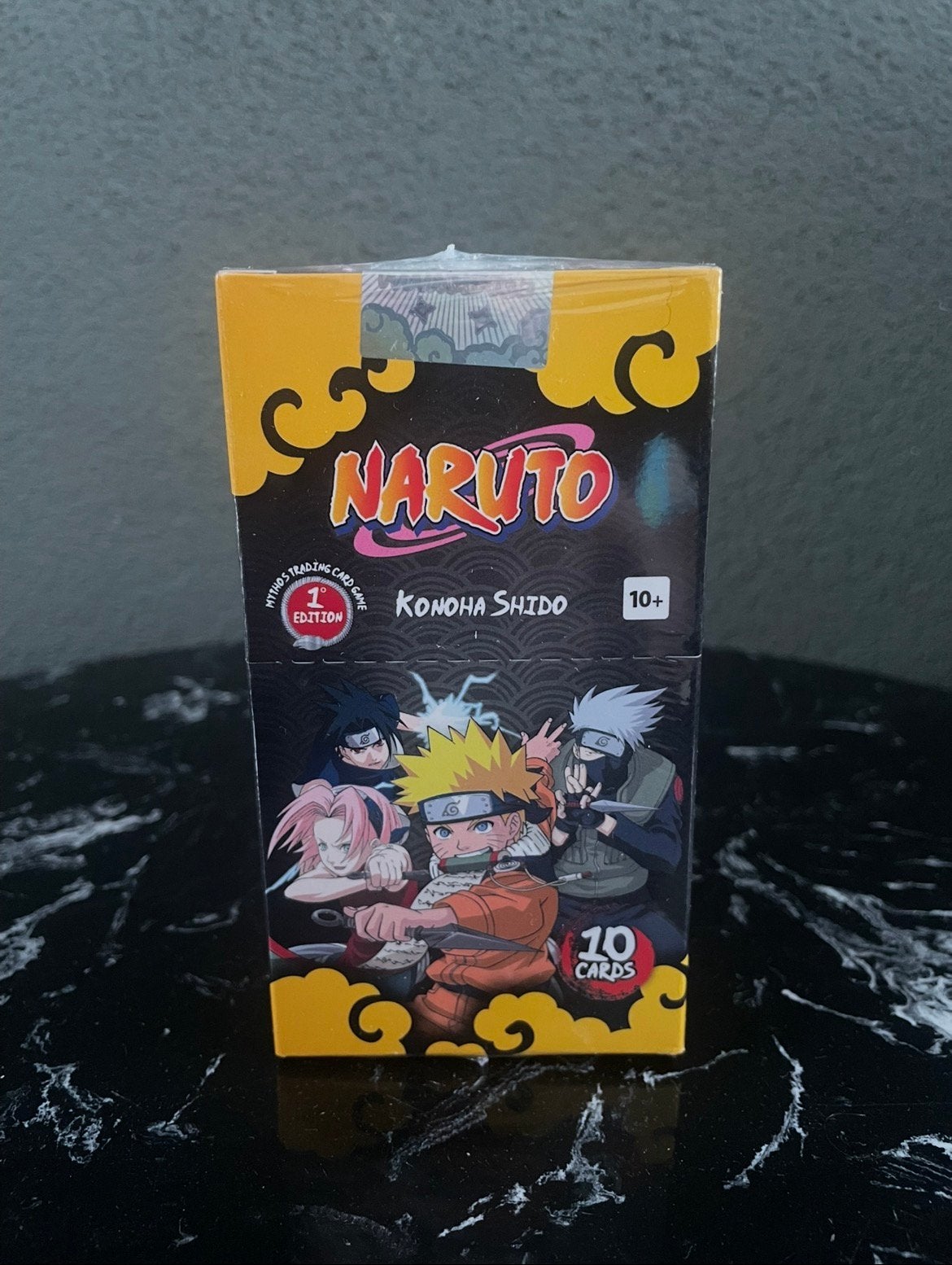 Naruto Mythos TCG Konoha Shido 1st Edition Booster Box, Ophalen of Verzenden, Nieuw, Boosterbox, Foil