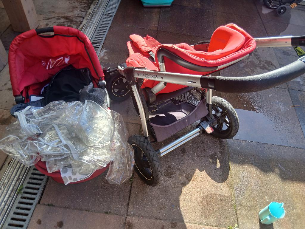 Kinderwagen gebruikt gratis!, Ophalen, Gebruikt, Verstelbare duwstang, Combiwagen