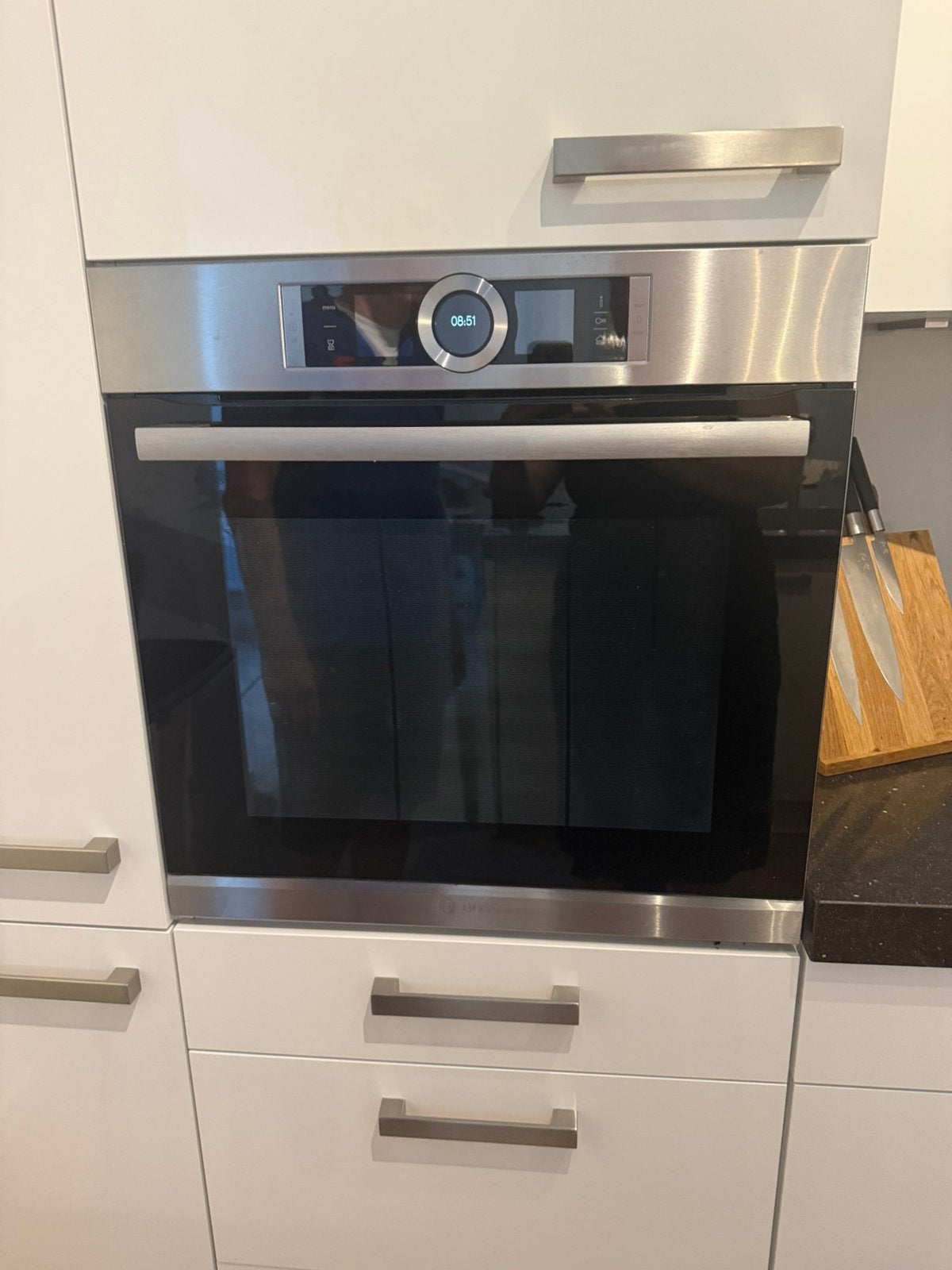 Bosch Serie 8 Combi-Stoomoven HSG636BS1/35, Witgoed en Apparatuur, Ovens, Ophalen, Gebruikt, Hete lucht, Bosch
