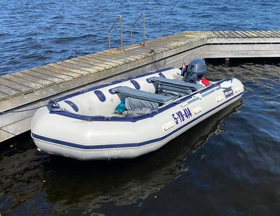 Complete boot 4,20m + Yamaha 25pk motor + kantel trailer, Watersport en Boten, Zo goed als nieuw, Benzine, Minder dan 70 pk, Overige materialen