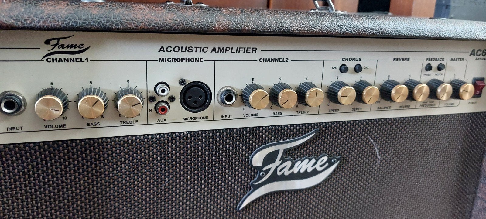 Fame AC60R Akoestische Versterker, Ophalen, Gebruikt, Gitaar, 50 tot 100 watt