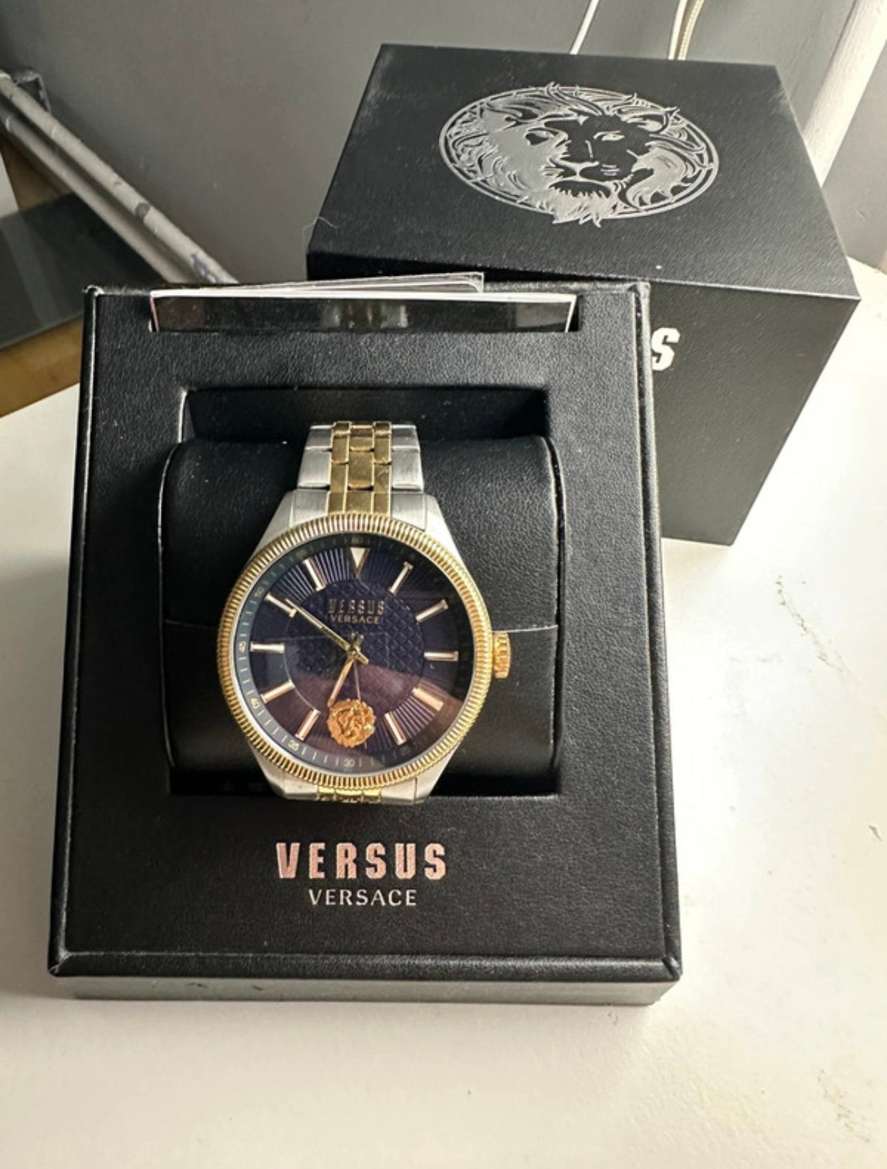 Versus Versace Heren Horloge met Doos, Overige merken, Staal, Polshorloge, Ophalen of Verzenden
