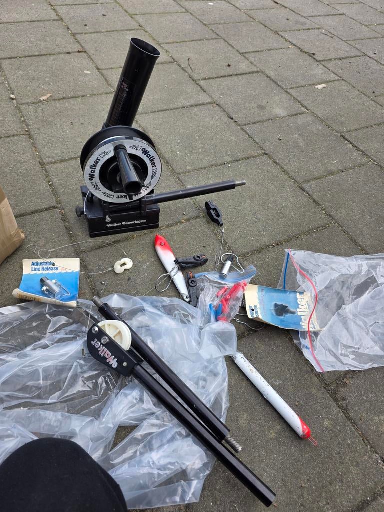 Walker Downrigger set - Diepzeevissen, Watersport en Boten, Ophalen of Verzenden, Gebruikt, Overige typen