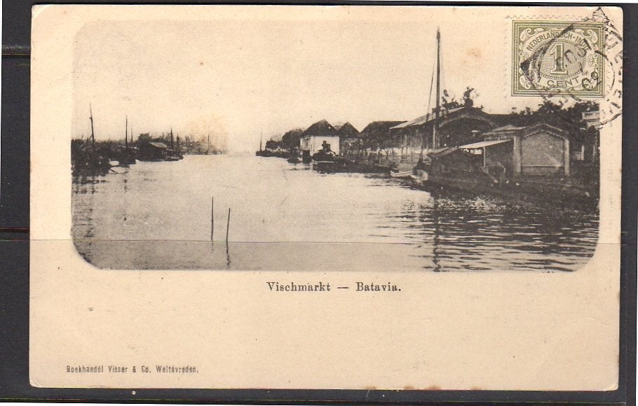 Ned Indië Fish market Batavia 1903 (7-36), Ophalen, Voor 1920, Buiten Europa