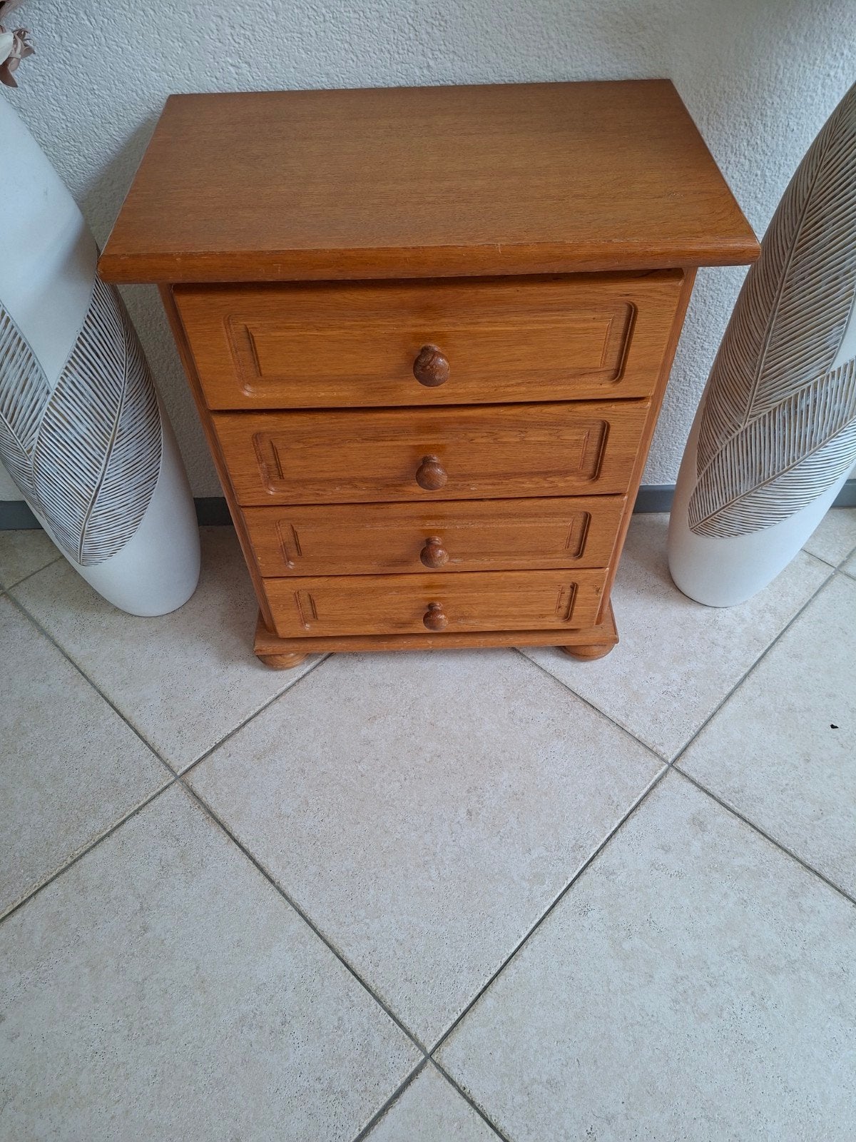 Houten ladekastje met 4 laden, Huis en Inrichting, Kasten | Ladekasten, Ophalen, Minder dan 50 cm, Gebruikt, Klassiek