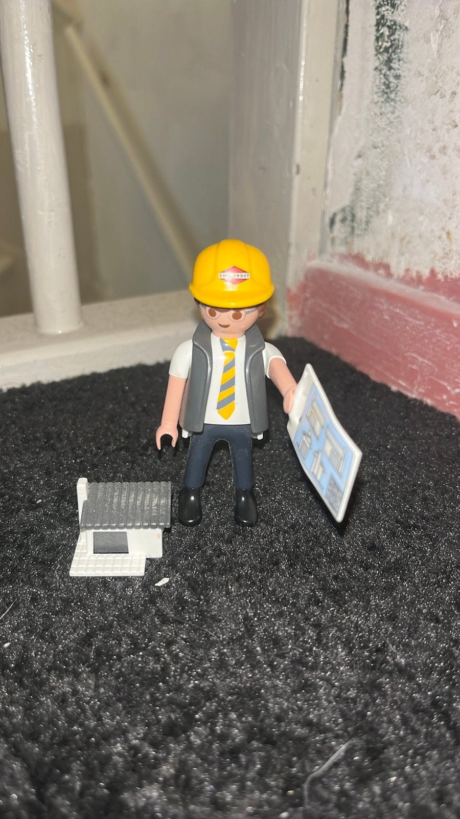 Playmobil bouwvakker met bouwplan en huisje, Ophalen, Zo goed als nieuw, Jongen of Meisje
