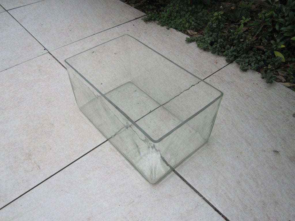 glazen accubak, Ophalen