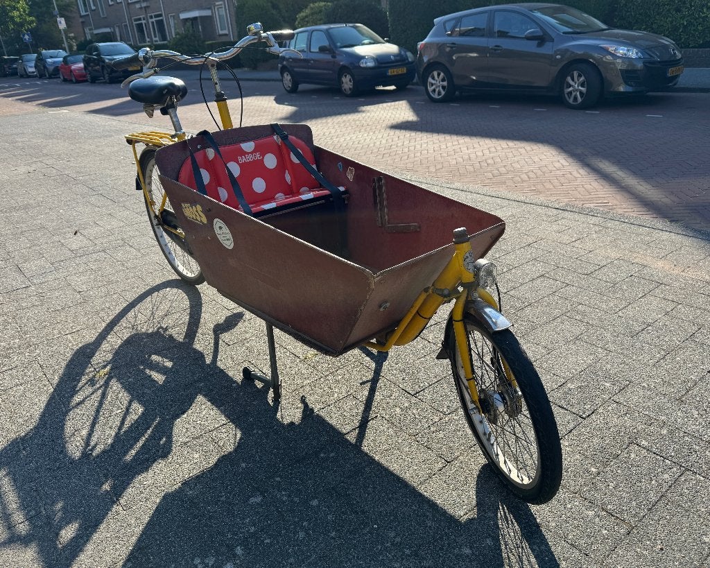 Bakfiets NL incl. regentent & zitkussen, Ophalen, Gebruikt, 4 kinderen of meer, Huif