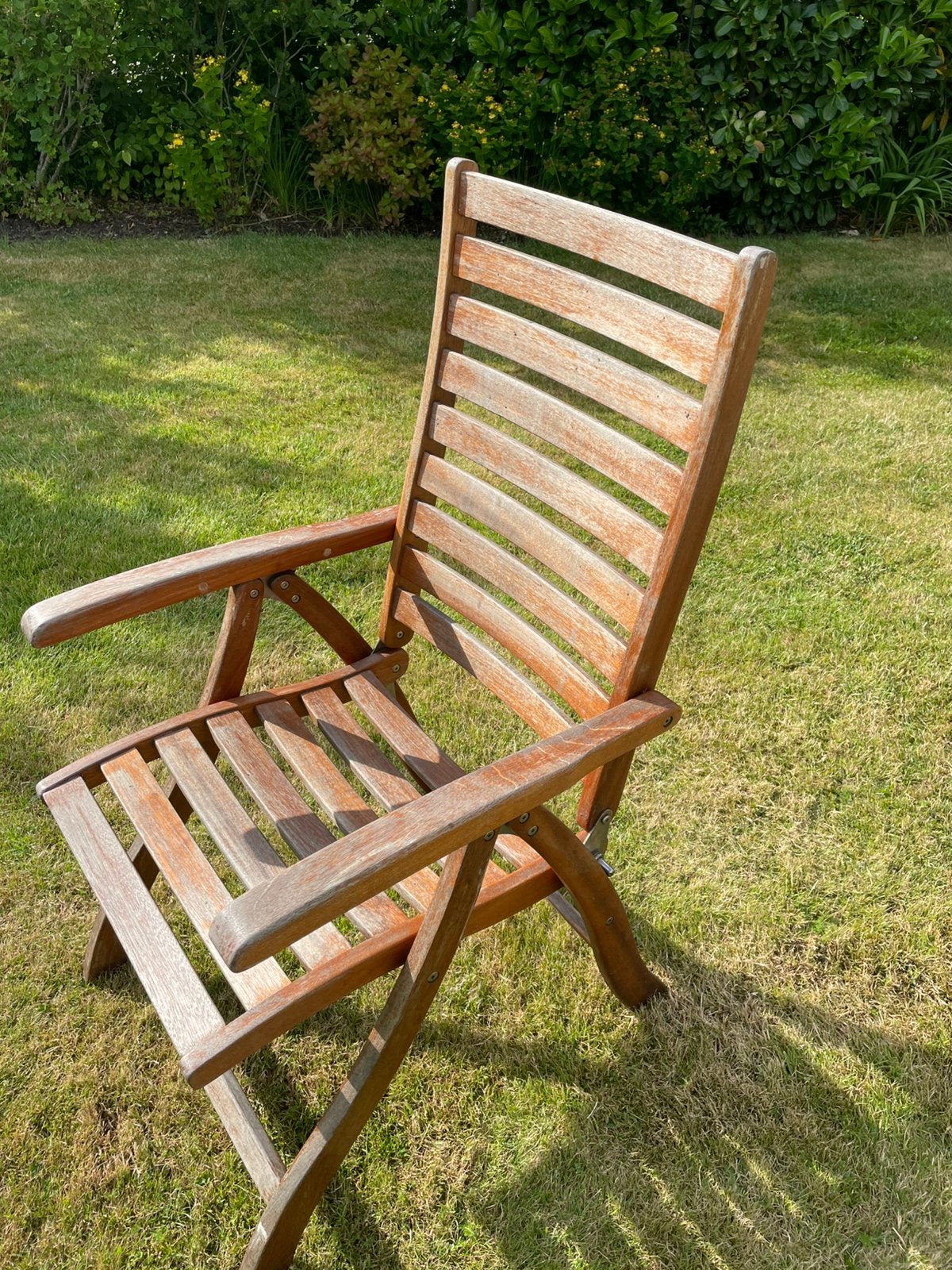 Sediamo Horeca Stoel - Teakhout Verstelbaar, Tuin en Terras, Tuinstoelen, Ophalen, Gebruikt, Teakhout, Verstelbaar