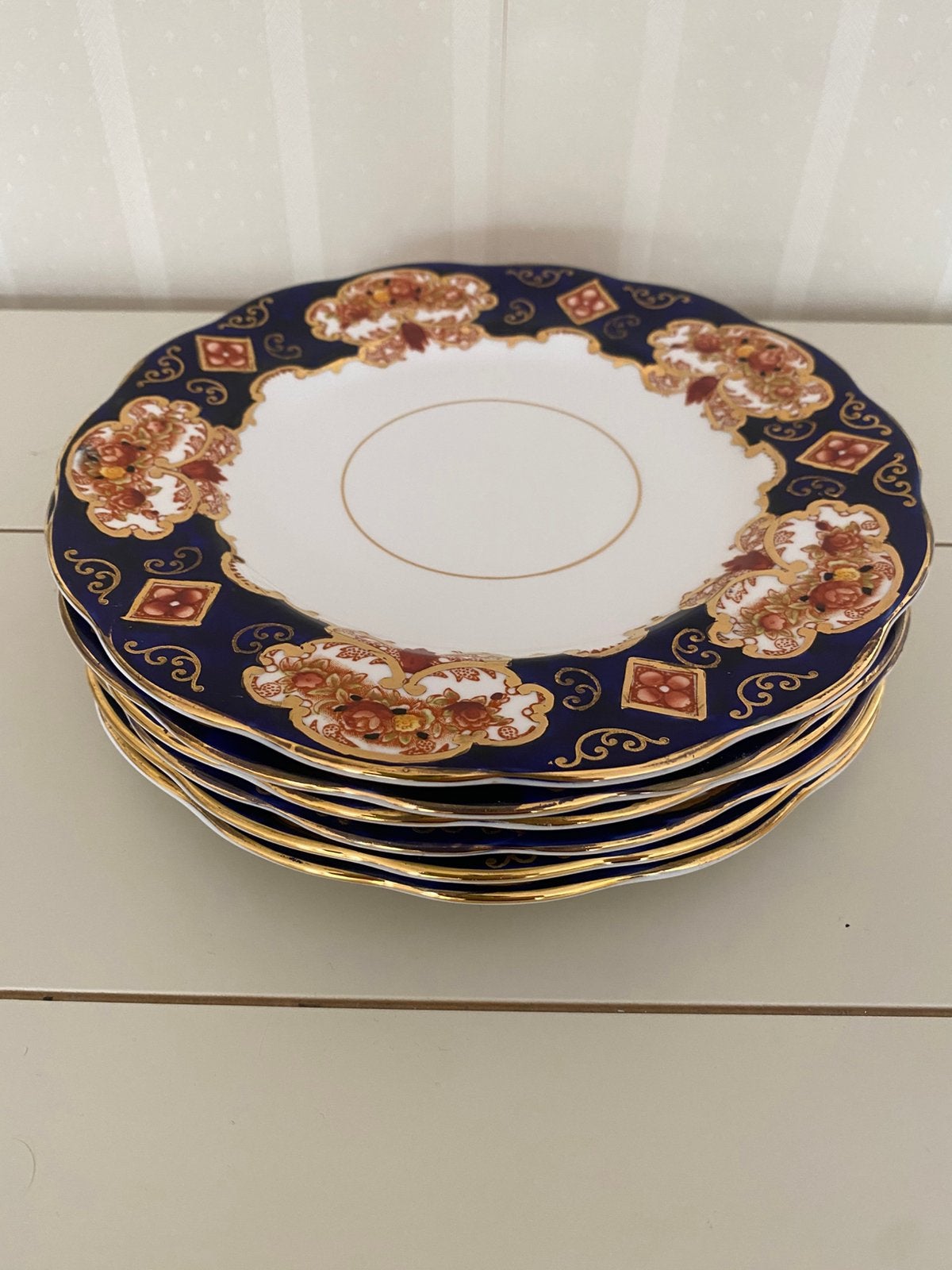 6x Royal Albert Heirloom ontbijtborden – Engels bone china, Antiek en Kunst, Ophalen