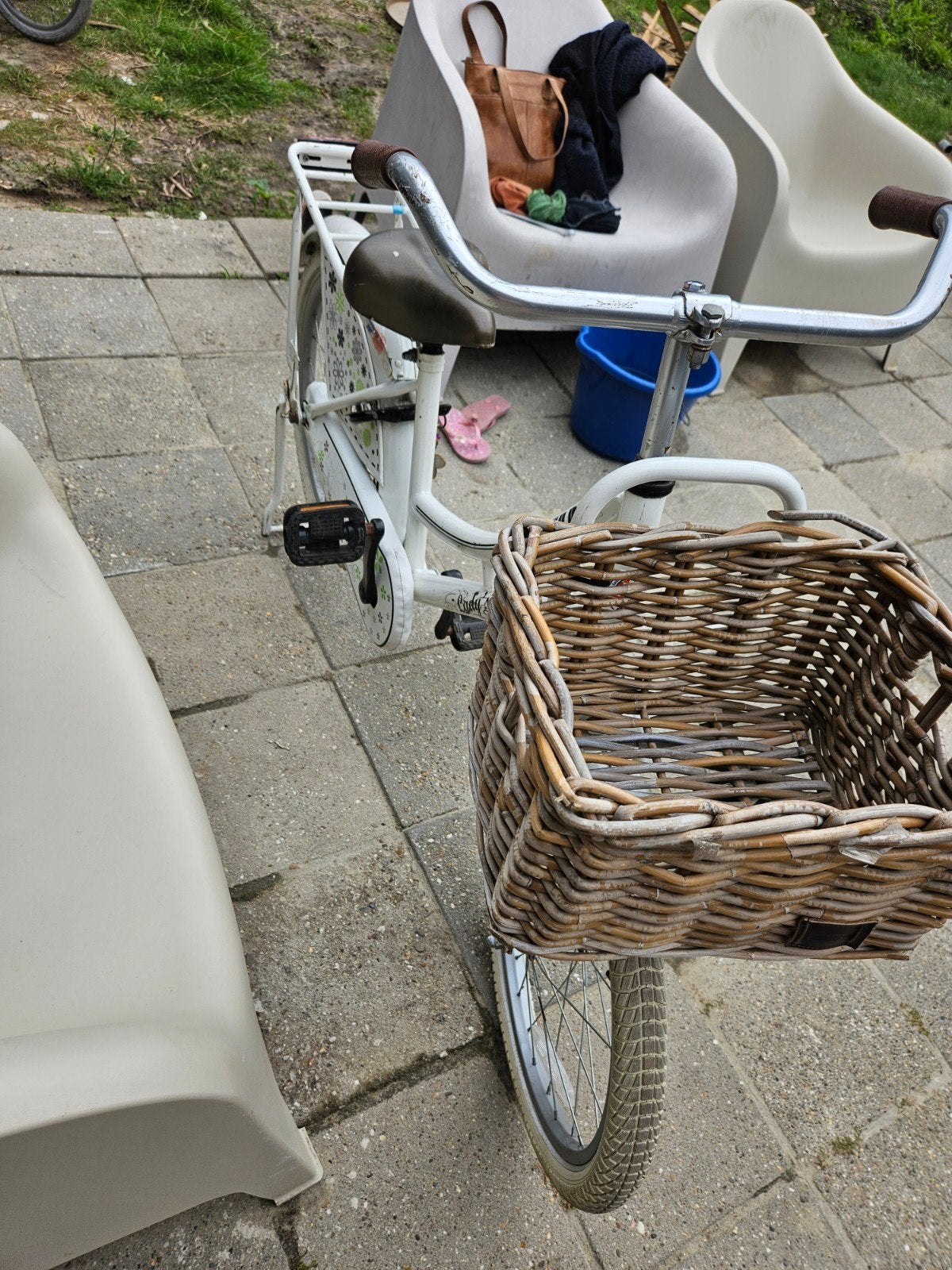 Mulino Lady kinderfiets met mand - 16 inch, Fietsen en Brommers, Ophalen, Terugtraprem, Mulino, 16 tot 20 inch