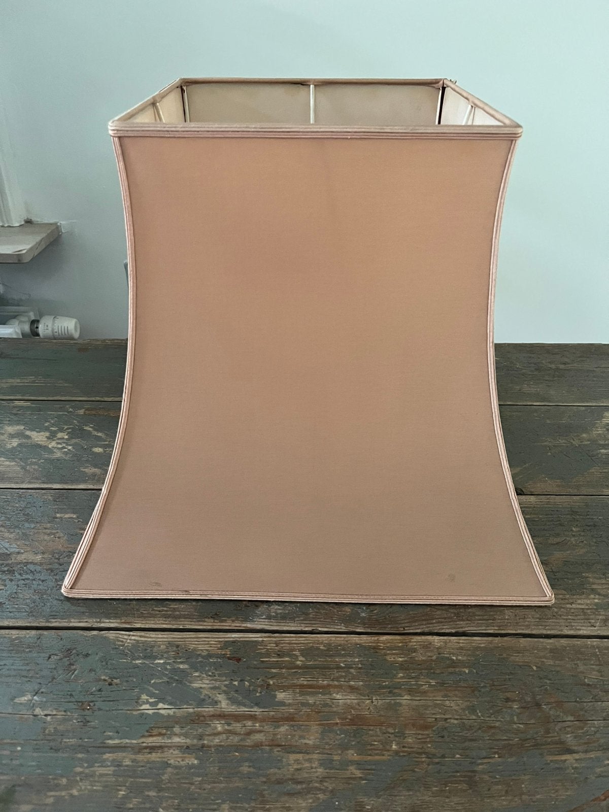 VINTAGE RETRO LAMPENKAP OUDROZE MODEL PAGODA, Ophalen of Verzenden, Zo goed als nieuw, Rechthoekig