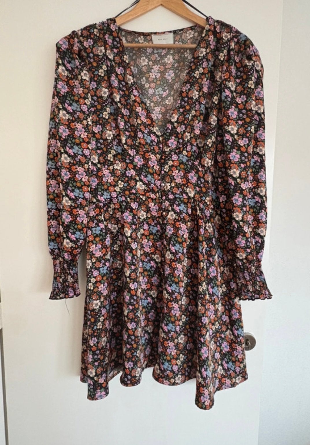 Neo Noir Lecia Retro Dress – maat 44 – bloemenprint, Ophalen of Verzenden, Zo goed als nieuw, Maat 42/44 (L), Zwart
