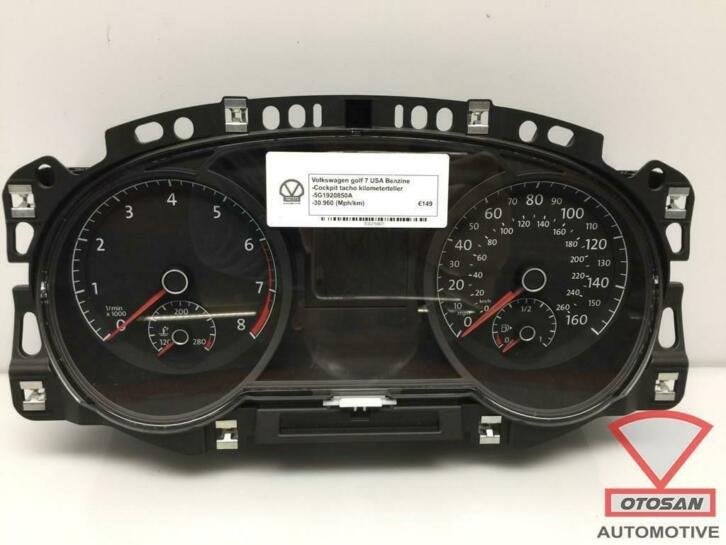 vw golf 7 tsi usa cockpit km teller tacho 5g1920850a
