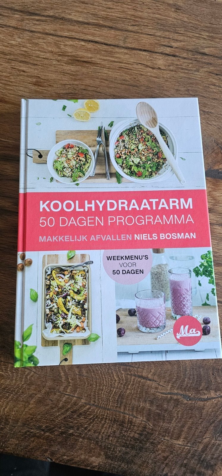 Koolhydraatarm 50 Dagen Programma - Makkelijk Afvallen, Boeken, Voorgerechten en Soepen, Ophalen of Verzenden, Zo goed als nieuw