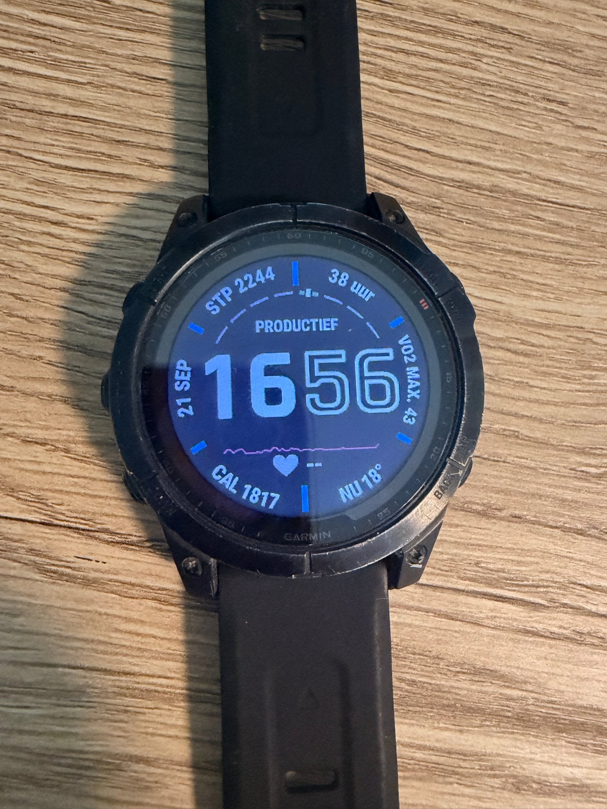 Garmin Fenix 7 Sapphire Solar - Gebruikt, Gebruikt, Zwart, Ophalen of Verzenden, Waterdicht