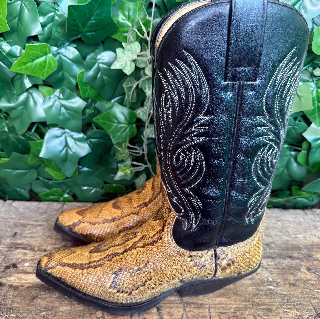 Hele mooie vintage python leren laarzen van Sendra maat 40, Bruin, Ophalen of Verzenden, Zo goed als nieuw, Sendra