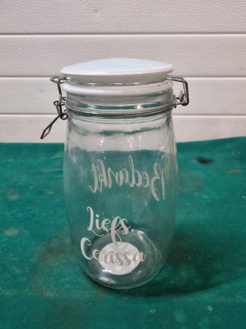 weck snoep pot bedankt, Ophalen of Verzenden, 'T Olde Gre-j, Info@toldegrej.nl, Endepoelstraat 20f Didam