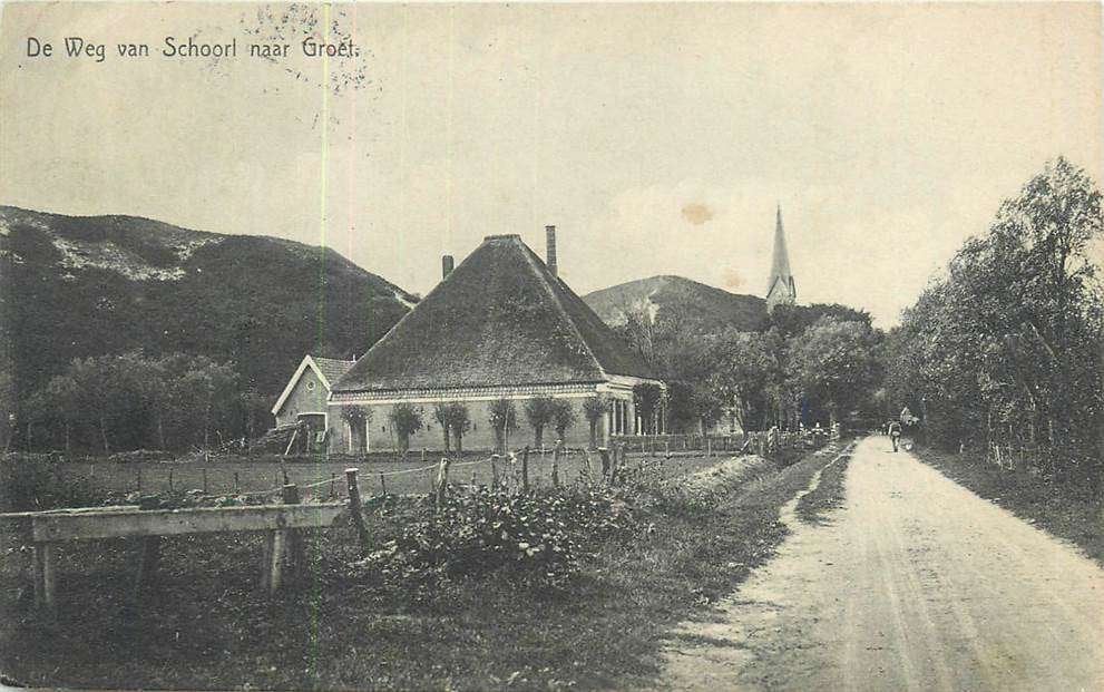 304-223-007 Schoorl De Weg van Schoorl naar Groet, Verzenden, Voor 1920, Noord-Holland