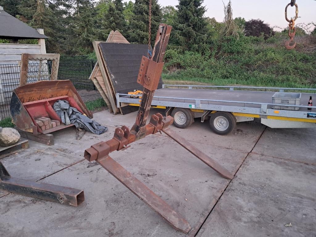 Lepelbord passend aan tractor en knijperwagen, 100 liter of meer, Ophalen, Transportkar