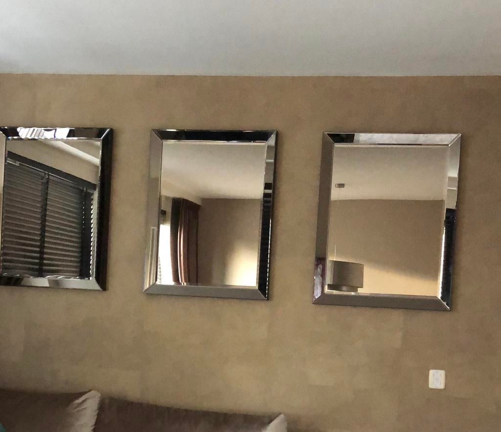Spiegellijsten 3 stuks brons 70x90, Huis en Inrichting, Woonaccessoires | Spiegels, Ophalen, Minder dan 50 cm, Rond, Zo goed als nieuw