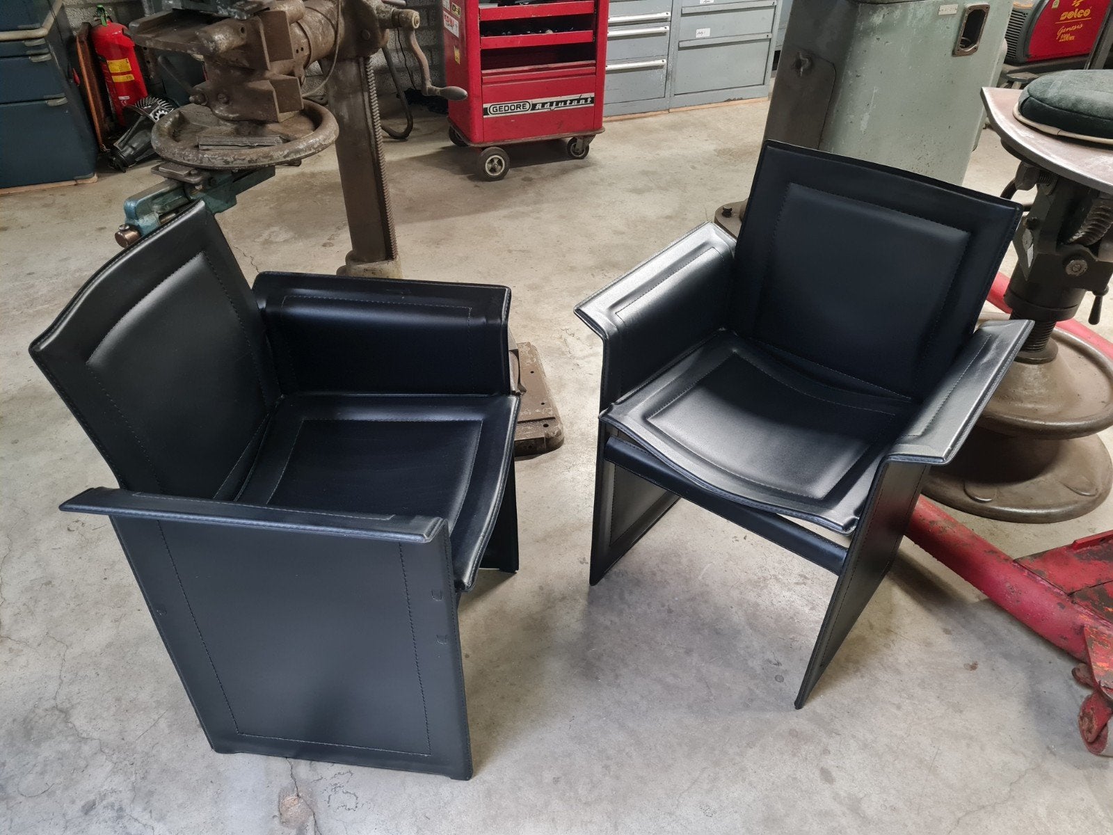 set van 2 vintage design Korium stoelen, Ophalen, Vintage design, Twee, Zwart