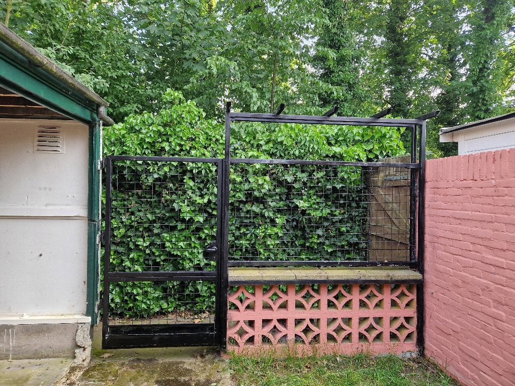 GRATIS! Stalen hekwerk, Tuin en Terras, Tuinhekken en Hekwerk, Ophalen, Gebruikt, IJzer, Sierhekwerk