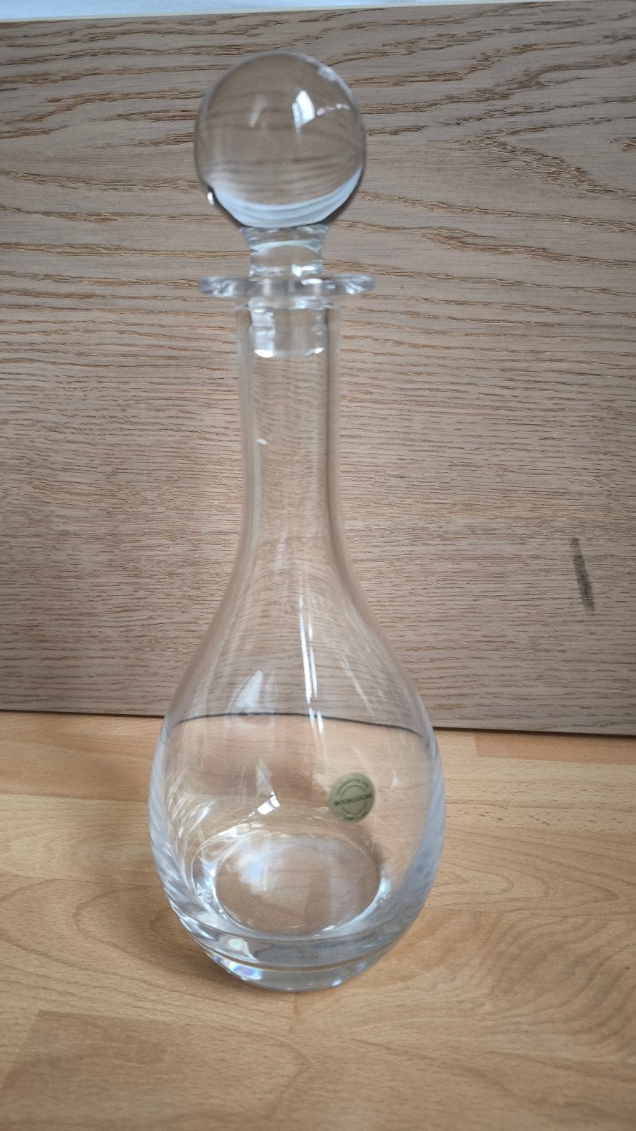 Kristallen karaf (24% loodkristal) - 32 cm Bourgogne fles, Ophalen of Verzenden