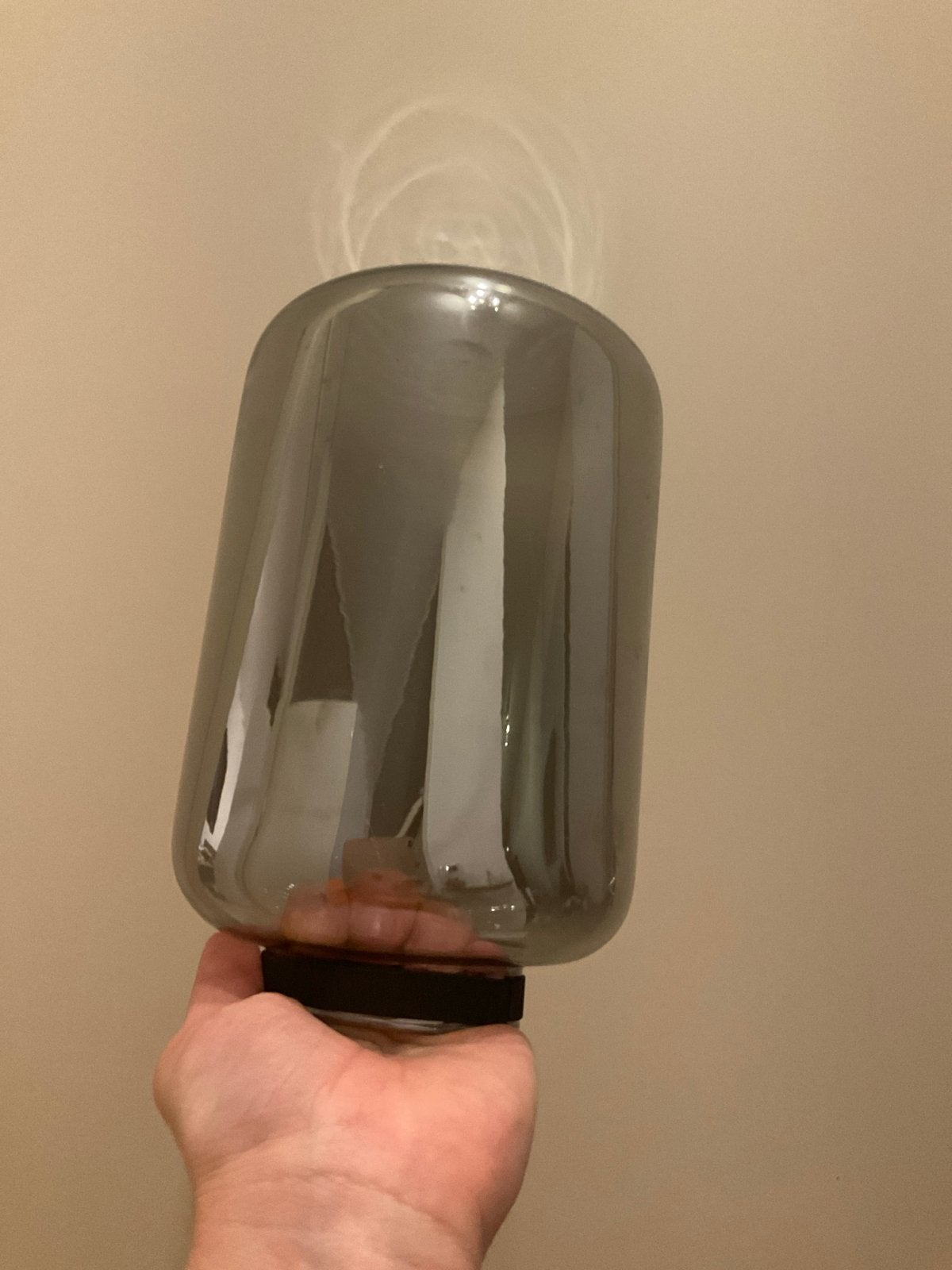Stijlvolle glazen tafel lampen kap smoke kamp, Ophalen of Verzenden