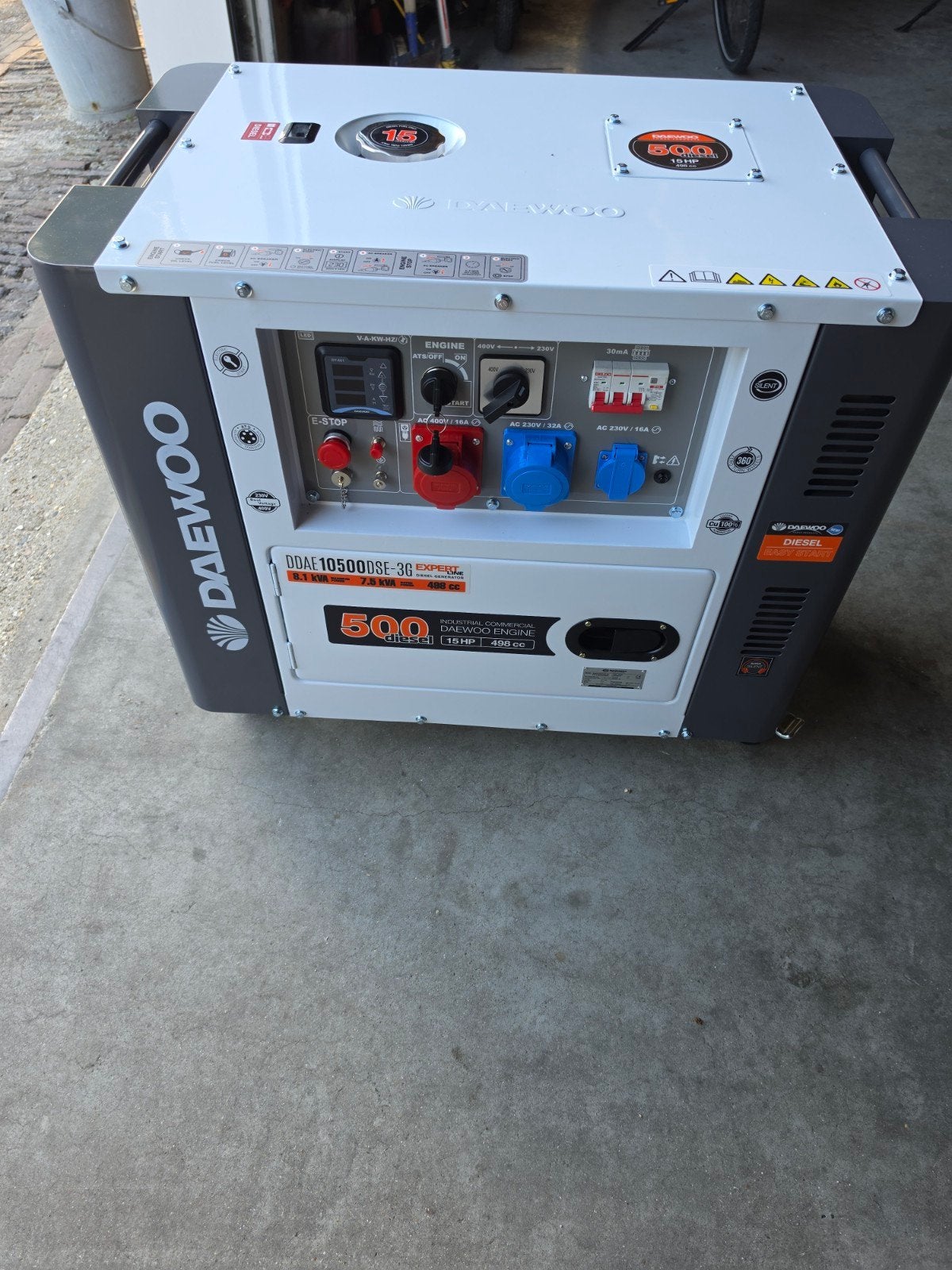 Daewoo diesel generator 8.1 KVa, Ophalen, Nieuw, 5 tot 10 kVA, Geluidgedempt