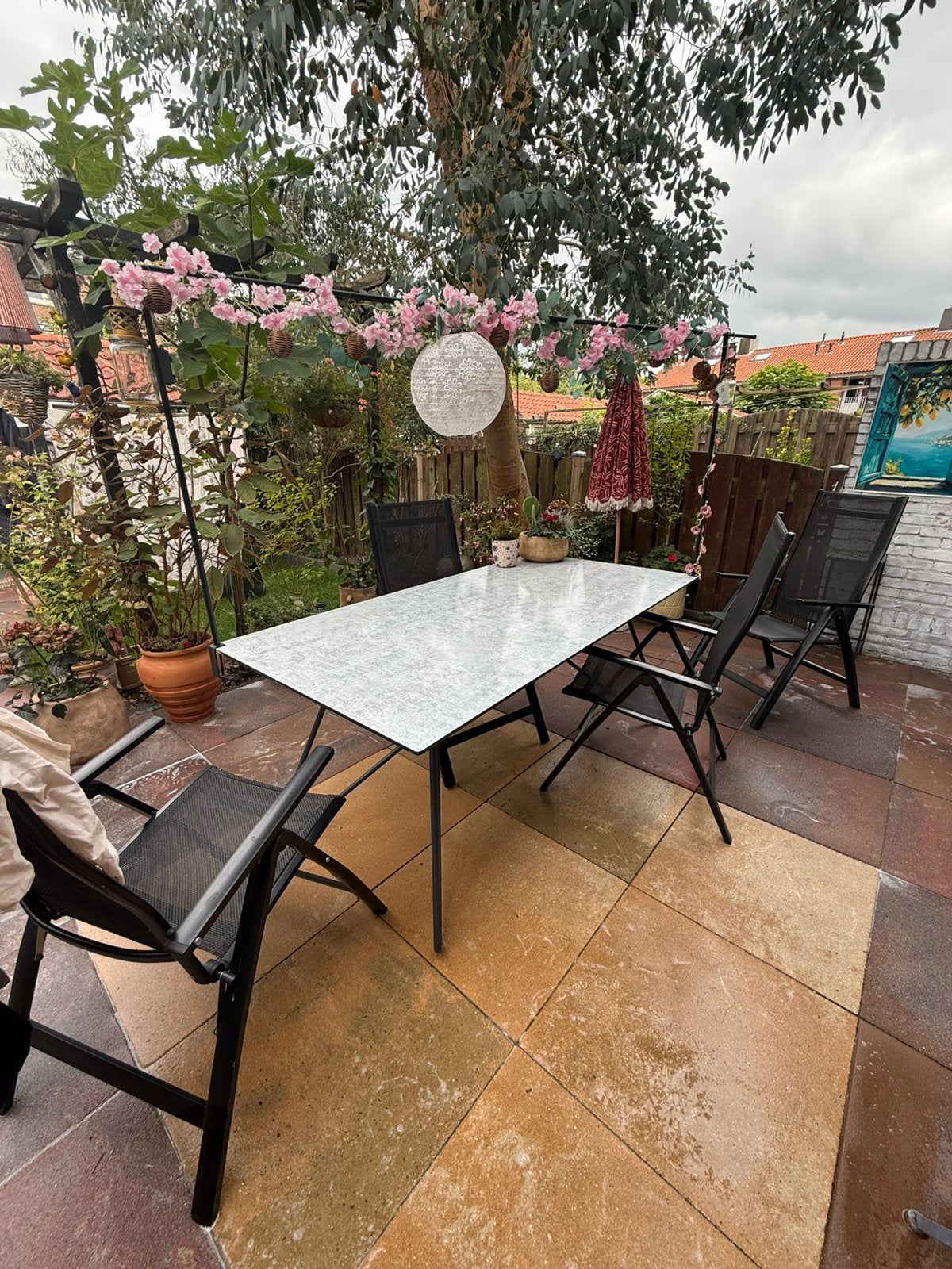 Tuintafel betonlook, Tuin en Terras, Ophalen, Zo goed als nieuw