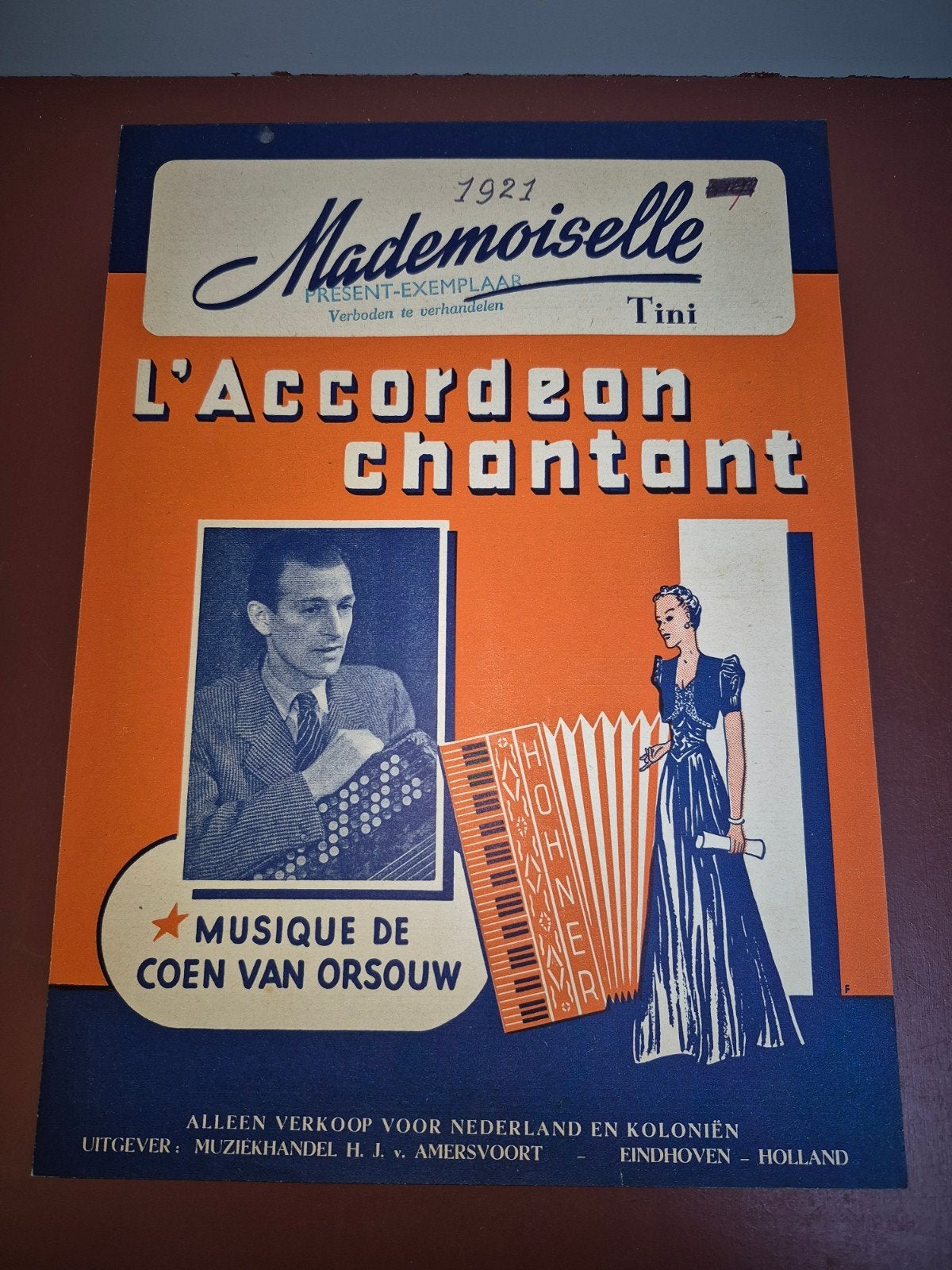 Mademoiselle Tini L'Accordeon Chantant bladmuziek, Ophalen of Verzenden