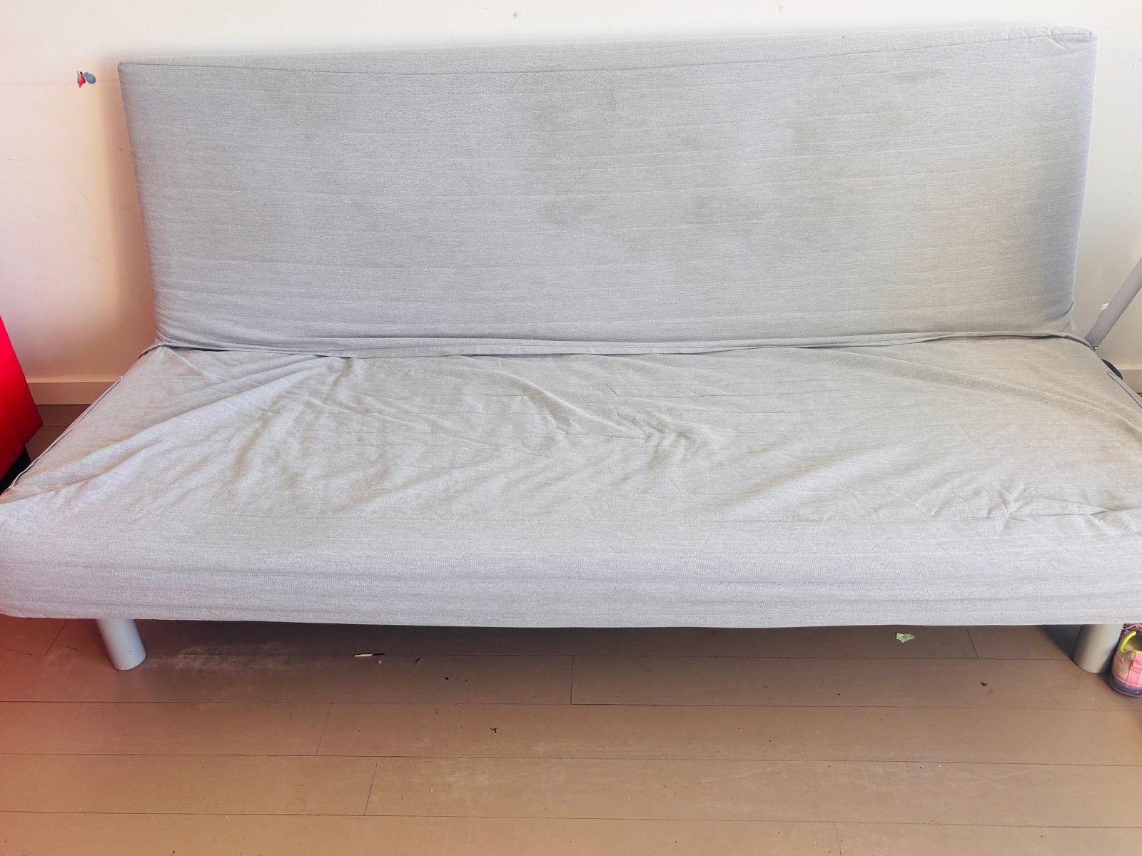 IKEA grijze slaapbank gratis af te halen, Ophalen of Verzenden, Gebruikt, Grijs