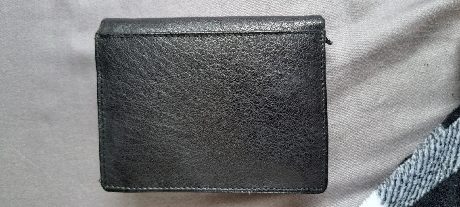 Zwarte leren portemonnee met muntvakje en pasjeshouders, Sieraden, Tassen en Uiterlijk, Overige merken, Leer, Zwart, Ophalen of Verzenden