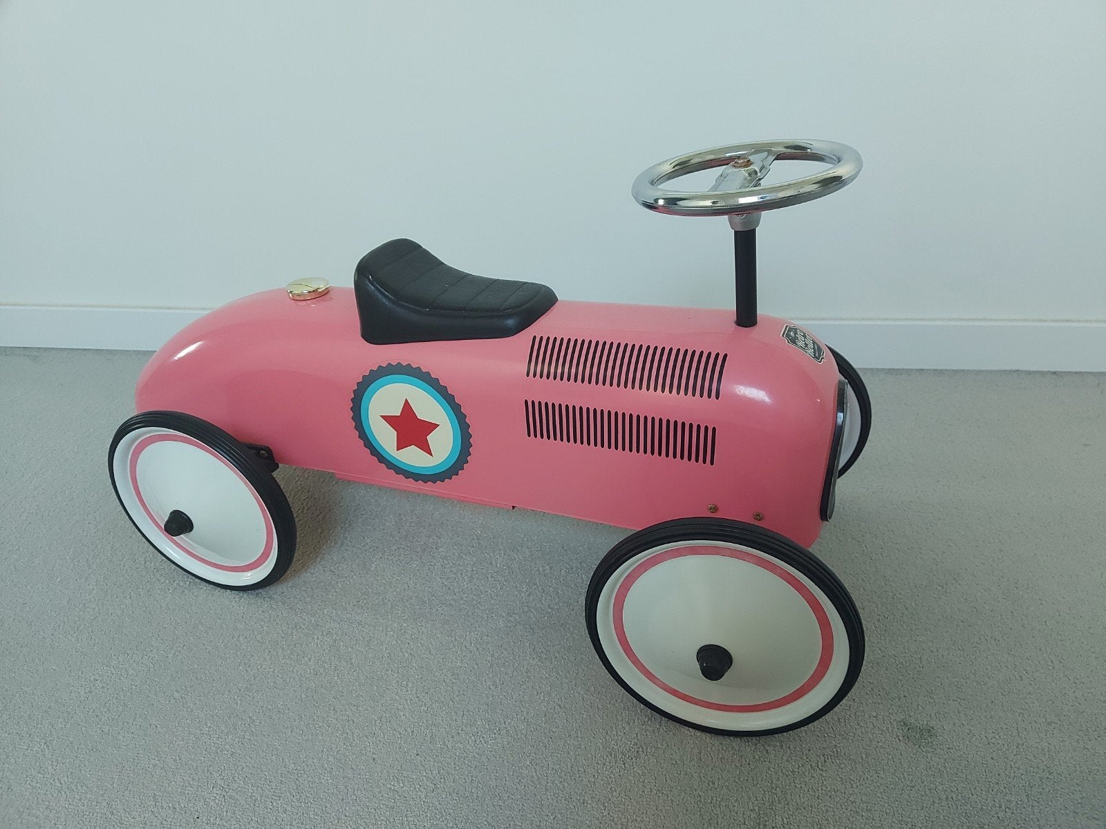 Roze Retro Roller Loopauto - Zo goed als nieuw, Ophalen of Verzenden, Zo goed als nieuw, Loopvoertuig