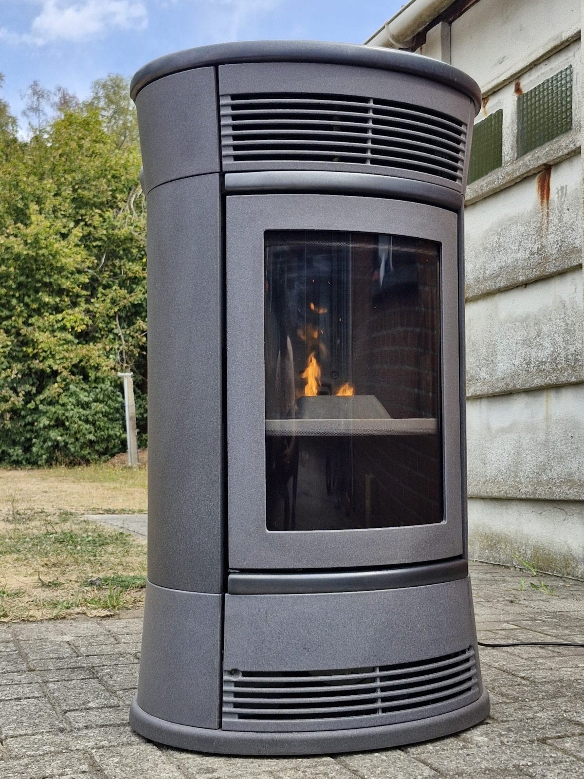 Pelletkachel Edilkamin Funny 11kw KANALISATIE, Levering Kan, Ophalen, Gebruikt, Overige brandstoffen, Pelletkachel
