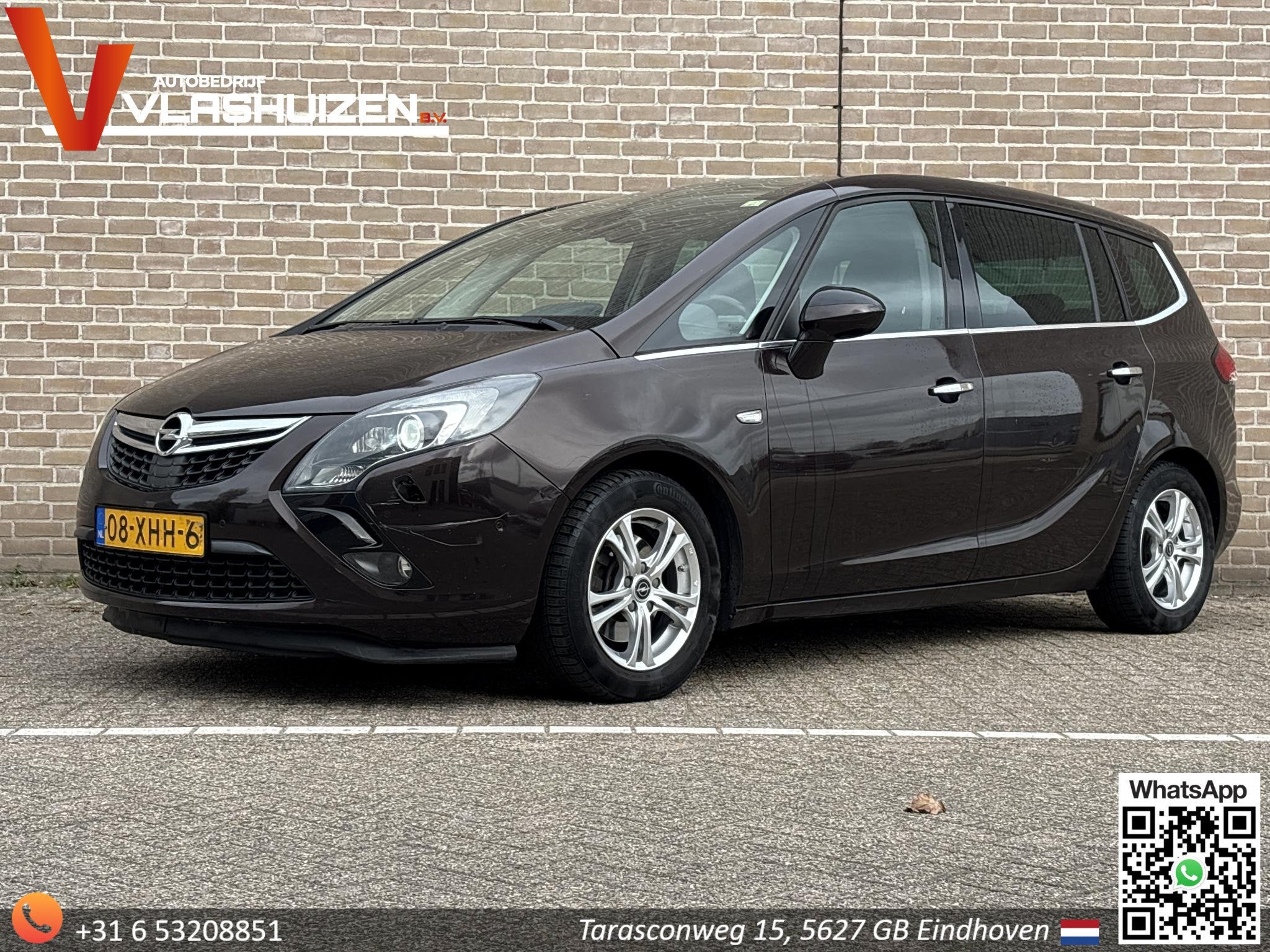 Opel Zafira Tourer 1.4 Cosmo 7 Persoons | Pano | Leder | Sto, Auto's, Euro 5, Stof, Zwart, 4 cilinders
