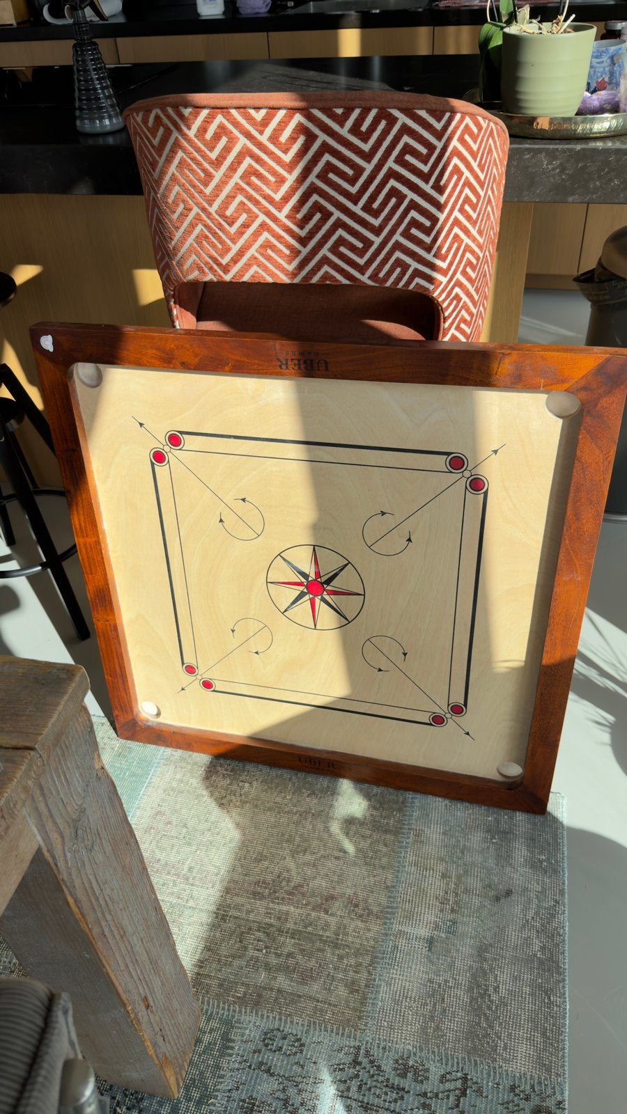 Uber Games Carrom Bord met Accessoires - Zo goed als nieuw, Ophalen of Verzenden, Zo goed als nieuw