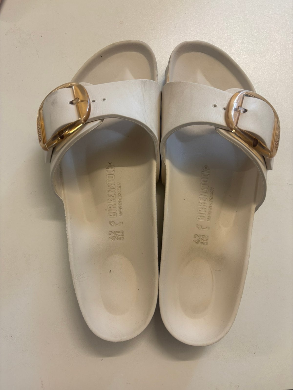 Birkenstock Big Buckle Eva maat 42, Kleding | Dames, Ophalen of Verzenden, Zo goed als nieuw, Wit