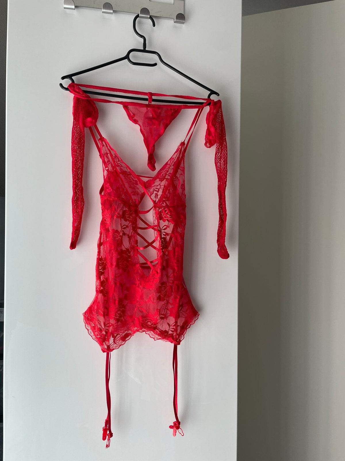 3-delig Lingerie Setje - One Size, Ophalen of Verzenden, Rood, Setje