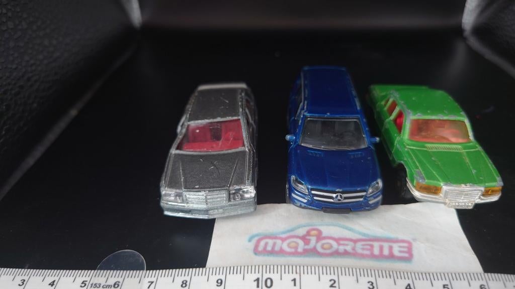 3 Majorette Mercedes: 190 E, GL en 450 SE, Ophalen of Verzenden, Gebruikt, Auto, Majorette