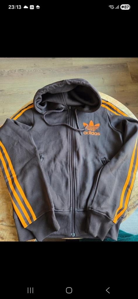 Vintage Adidaspak 2006 Maat 38 - Bruin met Oranje, Maat 38/40 (M), Bruin, Adidas, Ophalen of Verzenden