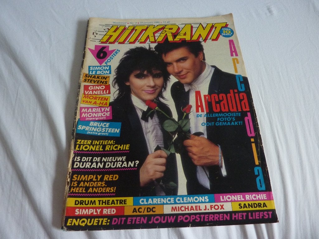 HITKRANT 1986-DURAN-S STEVENS-SPRINGSTEEN-SANDRA-M MONROE, Verzenden, 1980 tot heden, Tijdschrift
