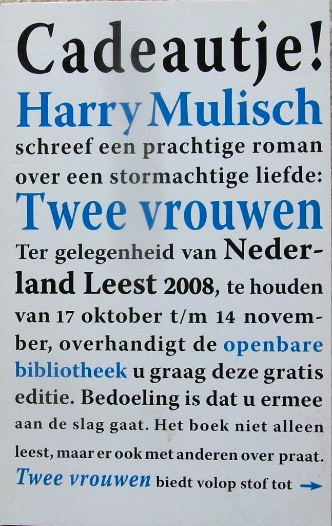 [Harry Mulisch] -  Twee Vrouwen, Ophalen of Verzenden, Zo goed als nieuw