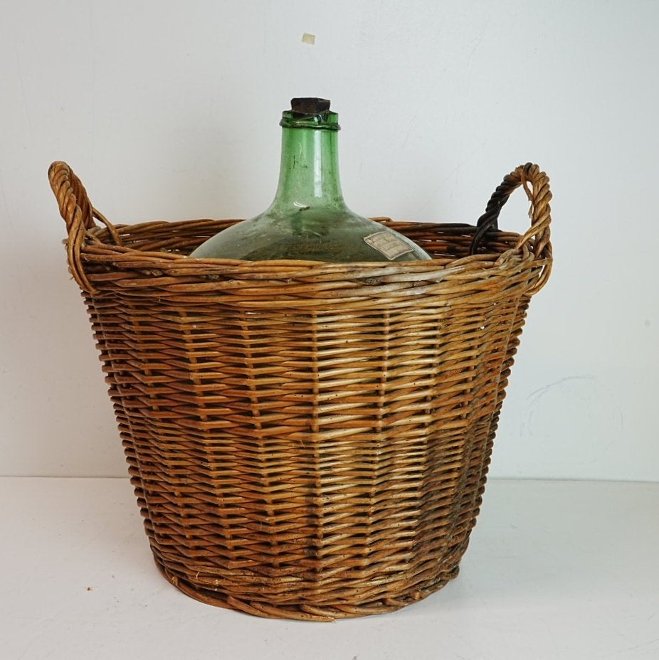 Vintage jaren 50 /60 groot rond Franse wijnfles., Ophalen