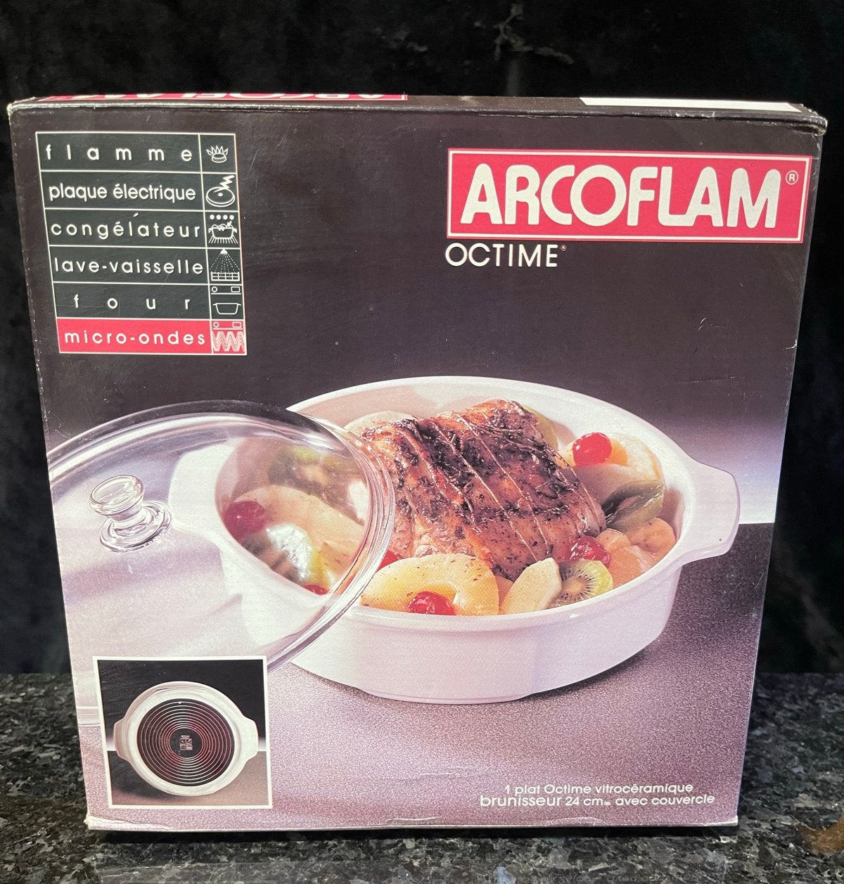 Arcoflam Octime Vitrokeramische Braadschaal 24 cm, Braadpan, Nieuw, Ophalen of Verzenden, Steen/keramiek