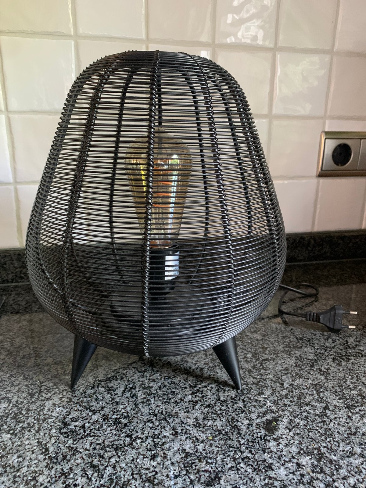 vensterbank of tafel lamp zwart, Huis en Inrichting, Ophalen, 30 cm, Zwart, Metaal