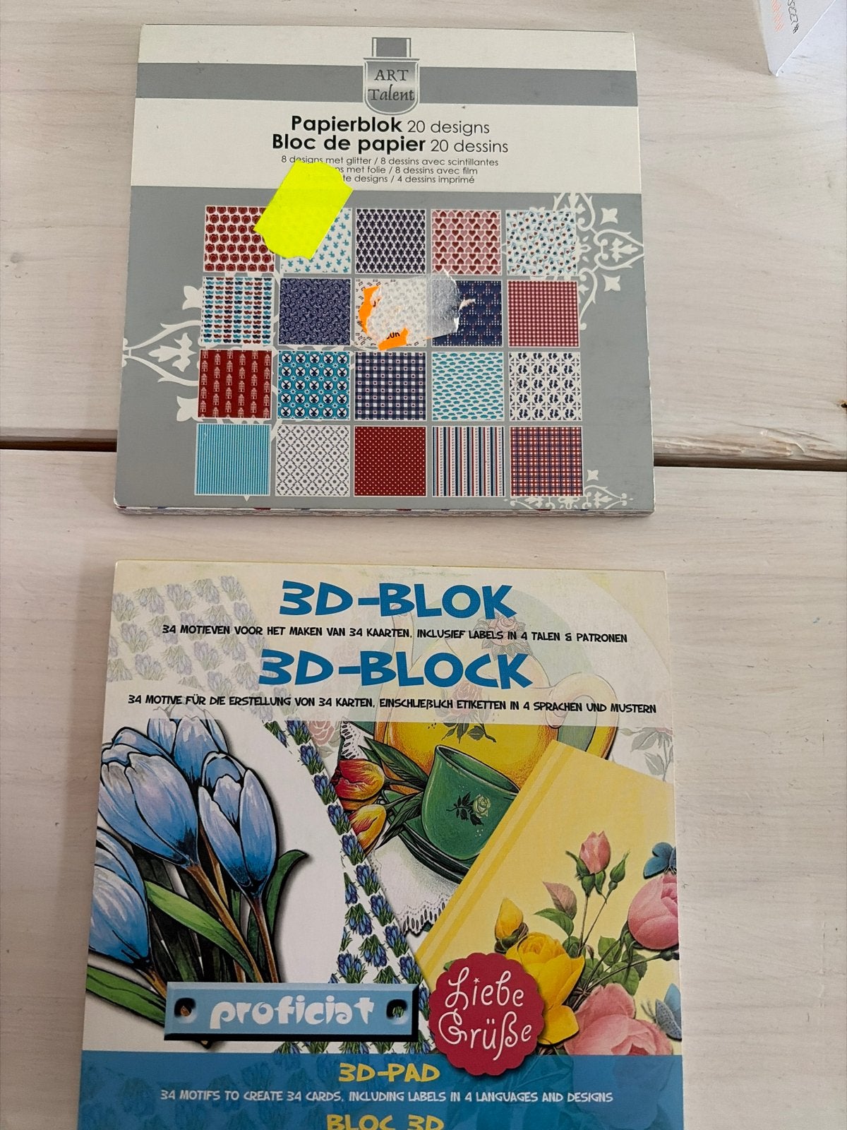 Papierblok en 3D-blok voor kaarten maken, Ophalen, Nieuw, Overige thema's, Overige typen